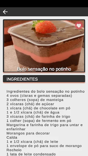 Bolo no potinho