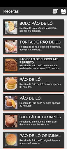 Receitas de Pão de ló