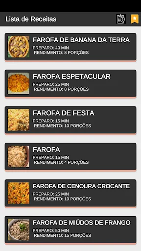 Receitas de Farofas