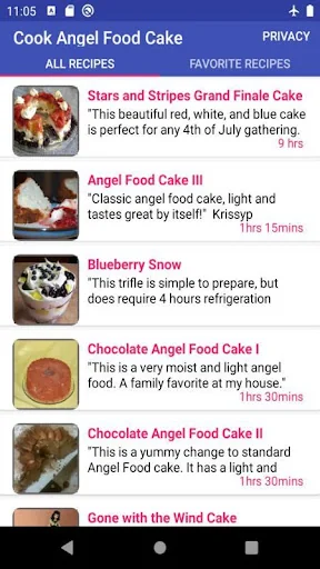 Angel food cake: cake recipe