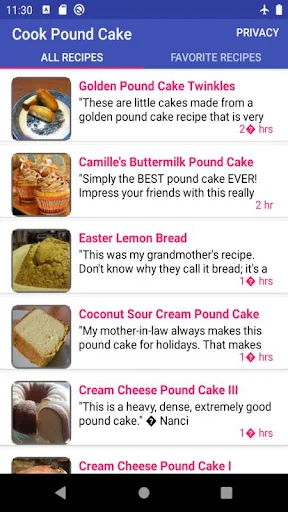 pound cake recipe