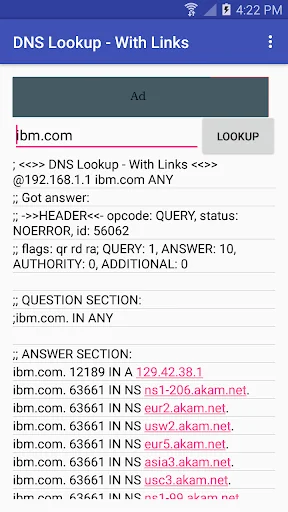 DNS Lookup - With Links