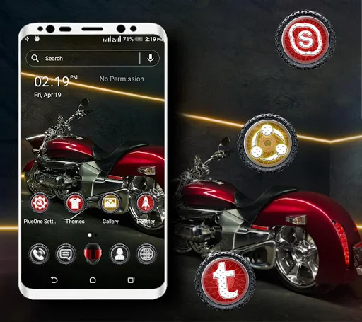 Red Bike Launcher Theme screenshot 1