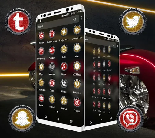 Red Bike Launcher Theme screenshot 3