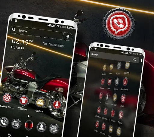 Red Bike Launcher Theme screenshot 4