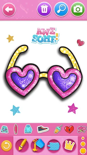 Glitter beauty coloring game