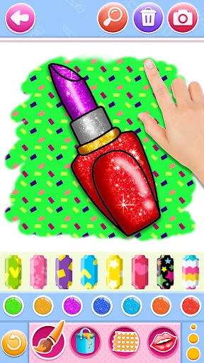 Glitter lips coloring game screenshot 4