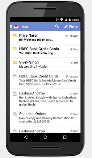 Rediffmail Professional screenshot 2
