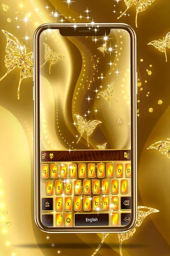Gold Keyboard For WhatsApp
