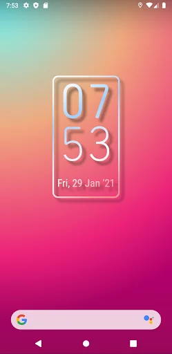 Simple Gradient Clock Widget