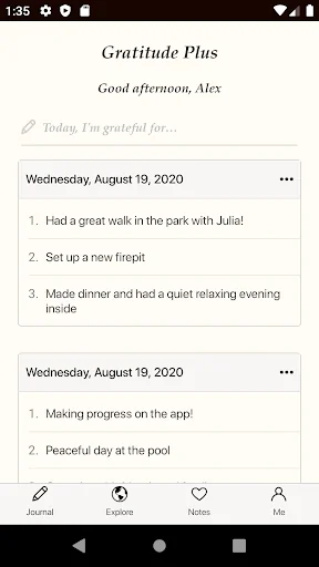 Gratitude Plus: Social Journal