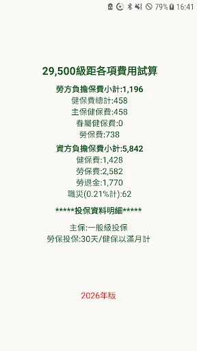 勞健保附眷版 screenshot 1