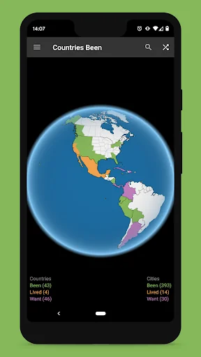 Countries Been: Visited Places