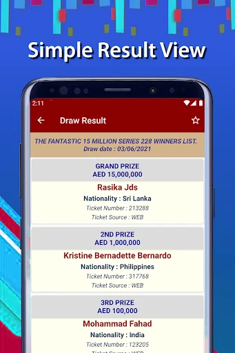 Abu Dhabi Big Ticket Results screenshot 2