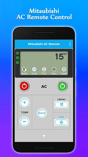 Mitsubishi AC Remote Control screenshot 1