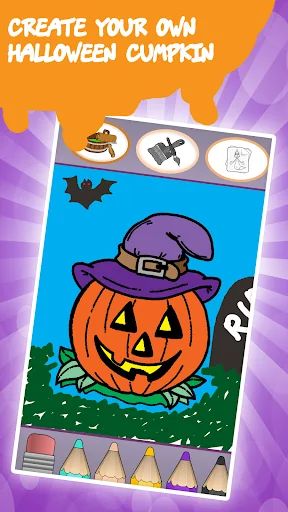Kids coloring book halloween