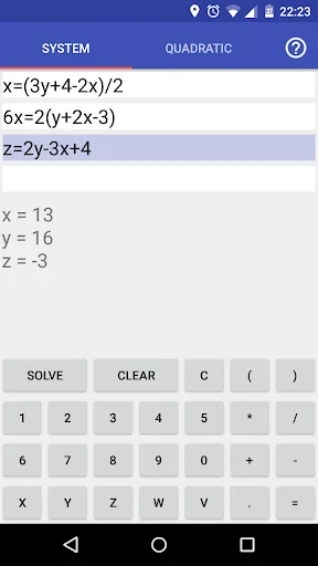 Equation System Solver