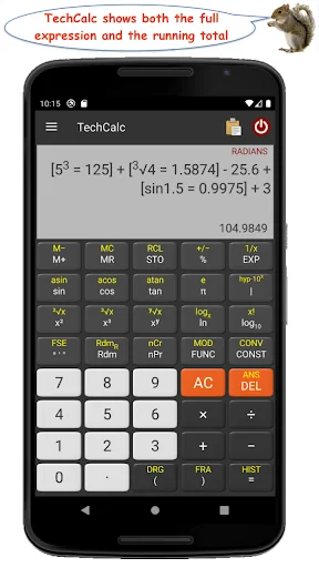 TechCalc Scientific Calculator screenshot 1