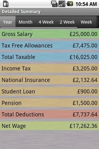 PAYE Tax Calculator screenshot 2