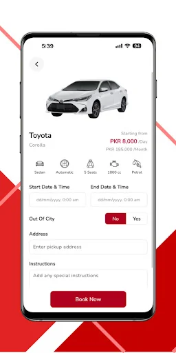 Get Gaari - Car Rental App! screenshot 2