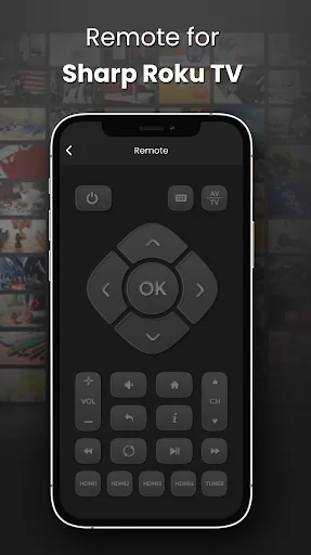 Remote for SHARP Roku TV