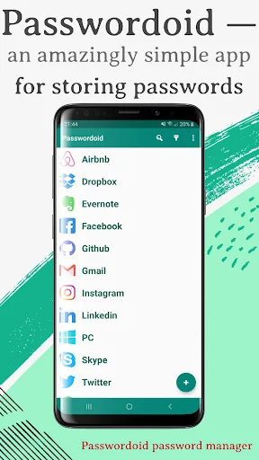 Passwordoid: password manager screenshot 1