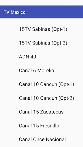 TV Mexico channel list
