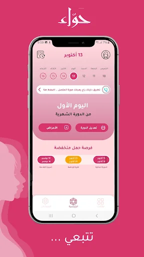 حواء - حاسبة الدورة الشهرية