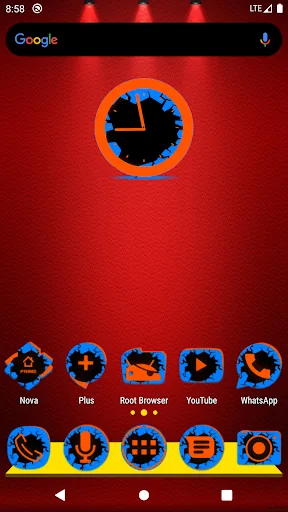 Cracked Blue Orange Icon Pack