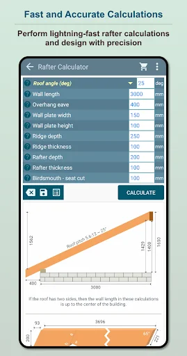 Rafter estimator for roofing screenshot 1