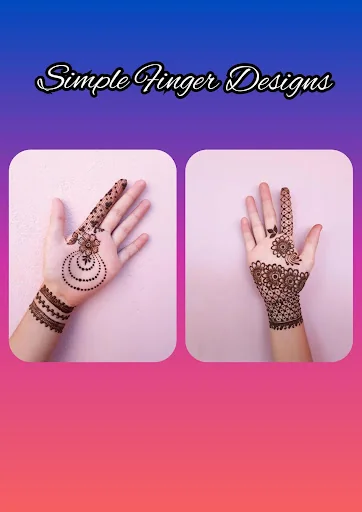 Finger Mehndi Designs