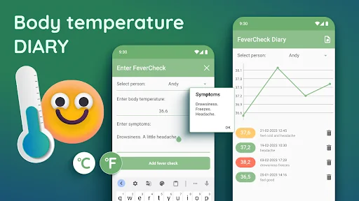 Body Temperature・Fever Tracker screenshot 1