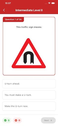 RTA Signal Test: Traffic Signs screenshot 2