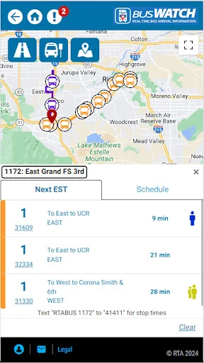Riverside Transit BusWatch screenshot 2
