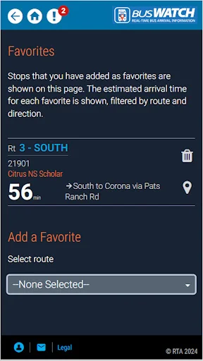 Riverside Transit BusWatch screenshot 4