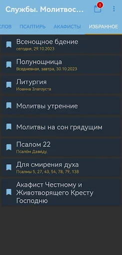 Церковные службы и молитвослов screenshot 4