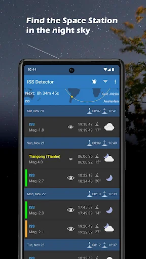 ISS Detector Satellite Tracker screenshot 1