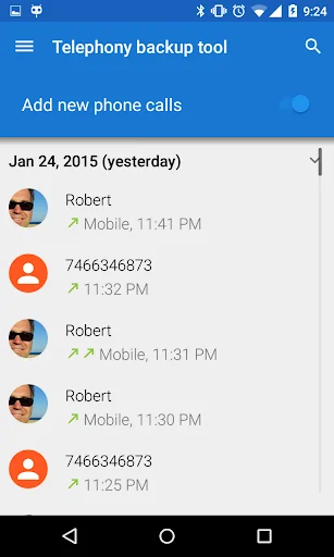 Telephony Backup (Calls & SMS) screenshot 1