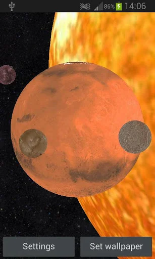 Solar System 3D Live Wallpaper screenshot 4
