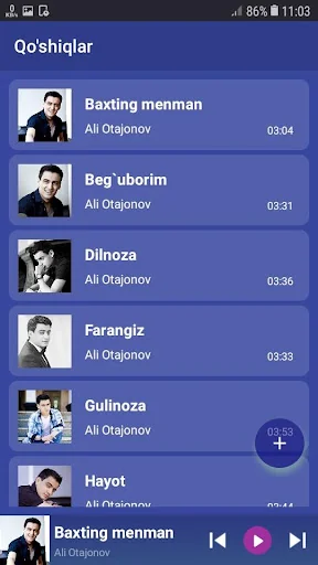 Ali Otajonov qo'shiq matnlari