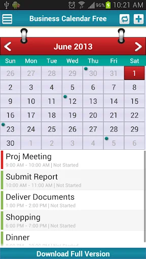 Business Calendar - Event Todo
