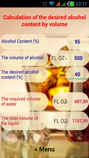 Alcohol Calculator screenshot 2