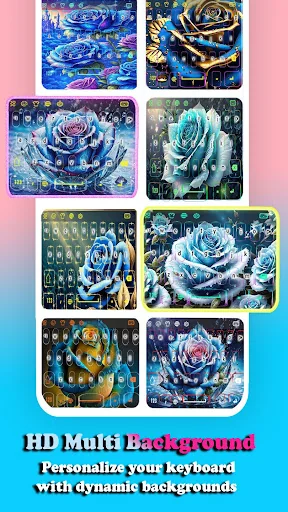 Blue Roses Keyboard- ArtFonts