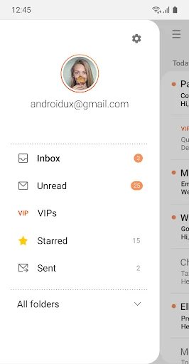 Samsung Email screenshot 1