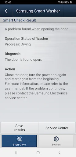 SAMSUNG Smart Washer/Dryer screenshot 4