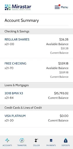 Mirastar Mobile Banking screenshot 2