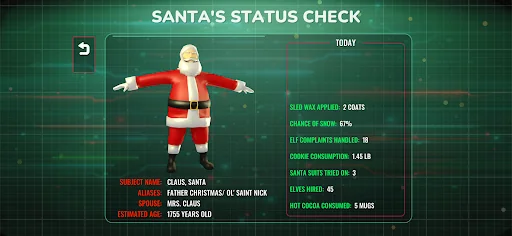 Santa Tracker -  (simulated)