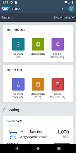 SAP Ariba Procurement screenshot 1
