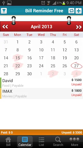 Bill Reminder Expense Manager screenshot 2