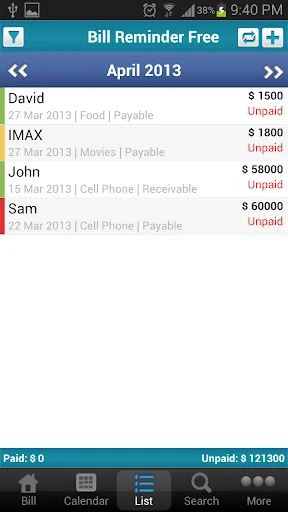 Bill Reminder Expense Manager screenshot 3